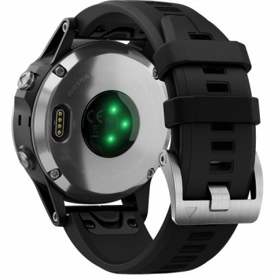 Garmin Fenix 5S Plus Silver with Black Band (010-01987-21)