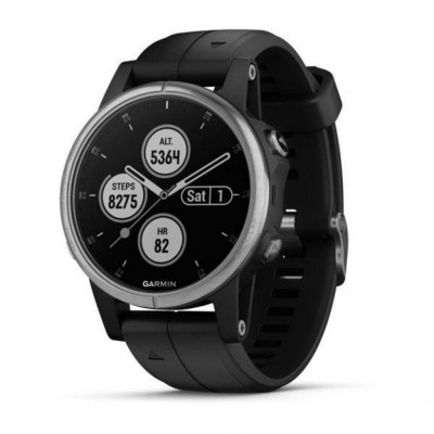 Garmin Fenix 5 Plus Silver with Black Silicone (010-01988-60)
