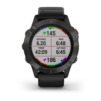 Garmin Fenix 6 Sapphire Сarbon Grey DLC with Black Band (010-02158-11)